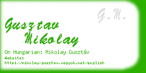 gusztav mikolay business card